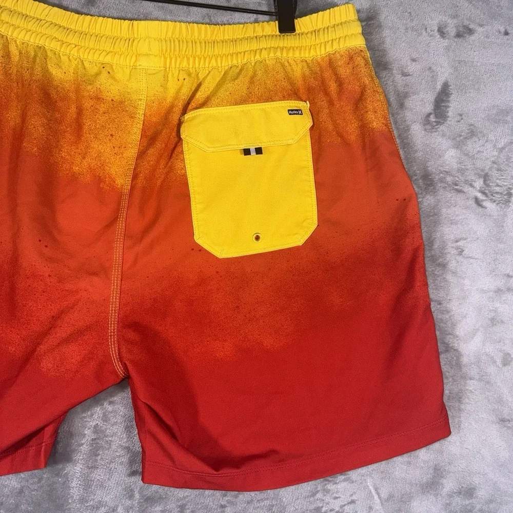 Hurley Phantom‎ Mens Board Shorts Swim Trunks Orange Red Ombré Surfer Coastal L